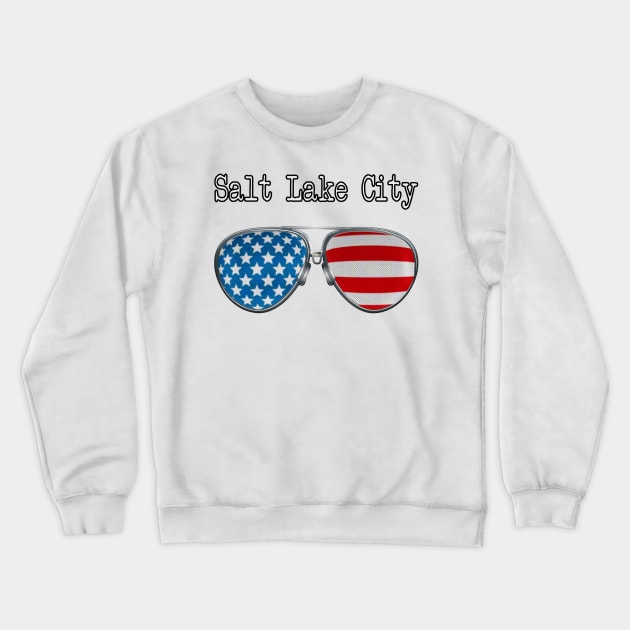 AMERICA PILOT GLASSES SALT LAKE CITY Crewneck Sweatshirt by SAMELVES